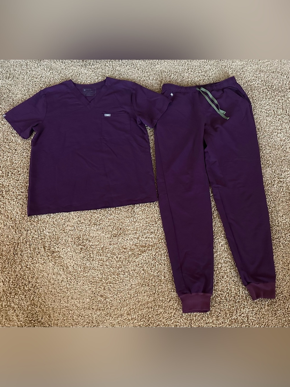 Figs Men Deep Purple Scrub Set Large Tall